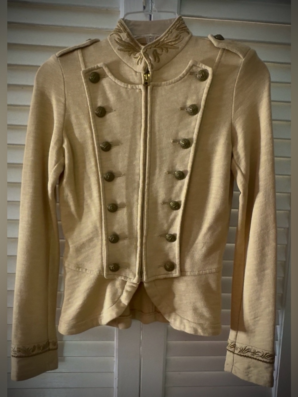 RALPH LAUREN DENIM & SUPPLY NAPOLEON MILITARY ZIPPER /BUTTON COTTON JACKET XS